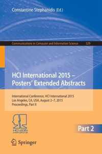 HCI International 2015 Posters Extended Abstracts