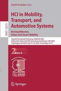 HCI in Mobility, Transport, and Automotive Systems. Driving Behavior, Urban and Smart Mobility