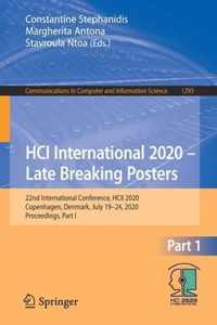 HCI International 2020 Late Breaking Posters