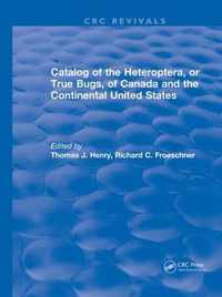 Catalog of the Heteroptera or True Bugs, of Canada and the Continental United States