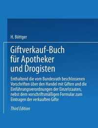 Giftverkauf-buch Für Apotheker Und Drogisten