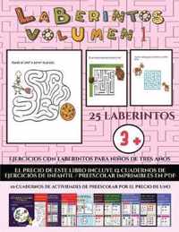 Ejercicios con laberintos para ninos de tres anos (Laberintos - Volumen 1)