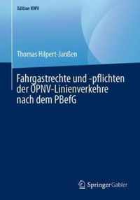 Fahrgastrechte und pflichten der OePNV Linienverkehre nach dem PBefG