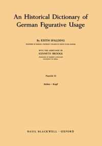 An Historical Dictionary of German Figurative Usage, Fascicle 32