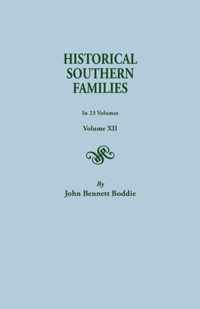 Historical Southern Families.in 23 Volumes. Volume XII