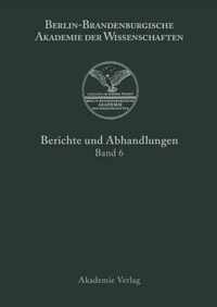 Berichte und Abhandlungen, Band 6, Band 6