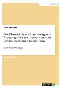 Das Bilanzrichtlinien-Umsetzungsgesetz. AEnderungen bei den Umsatzerloesen und deren Auswirkungen auf das Rating