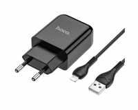 Hoco Vigour Travel Charger Set Lightning - Zwart