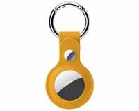 Hoco Protective Leather Keychain for Airtag - Geel