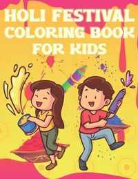 Holi Festival Coloring Book For Kids