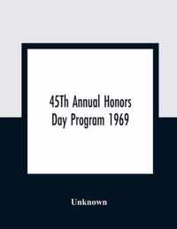 45Th Annual Honors Day Program 1969