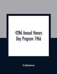 42Nd Annual Honors Day Program 1966