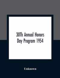 30Th Annual Honors Day Program 1954