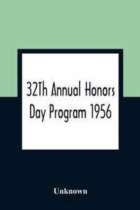 32Th Annual Honors Day Program 1956