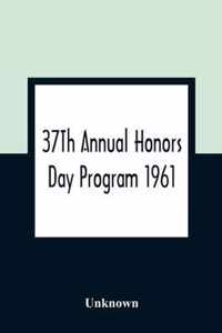 37Th Annual Honors Day Program 1961