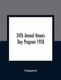 34Th Annual Honors Day Program 1958