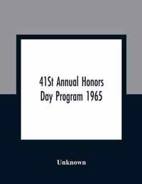 41St Annual Honors Day Program 1965