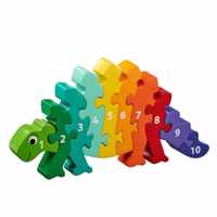 Houten puzzel Dinosaurus - Leren tellen 1-10