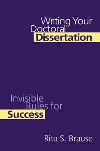 Writing Your Doctoral Dissertation