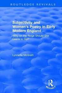 Subjectivity and Women's Poetry in Early Modern England