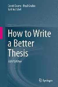 How to Write a Better Thesis