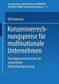 Konzernverrechnungspreise für multinationale Unternehmen