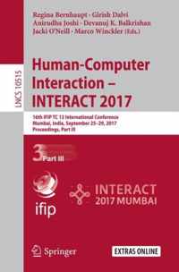 Human-Computer Interaction - INTERACT 2017