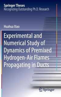 Experimental and Numerical Study of Dynamics of Premixed Hydrogen-Air Flames Propagating in Ducts