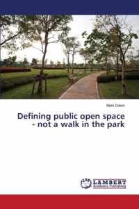 Defining public open space - not a walk in the park