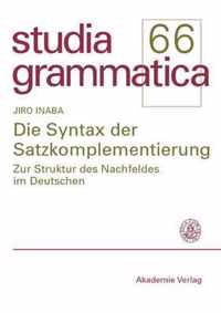 Die Syntax der Satzkomplementierung