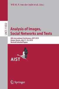 Analysis of Images, Social Networks and Texts