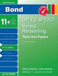 Bond Up to Speed Verbal Reasoning Tests and Papers 9-10 Years