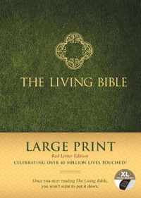 Living Bible Large Print Red Letter Edition, Indexed