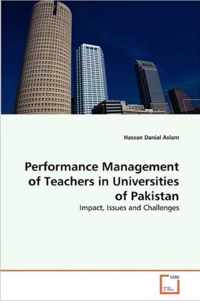 Performance Management of Teachers in Universities of Pakistan