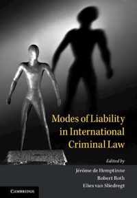 Modes of Liability in International Criminal Law