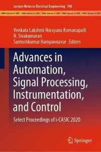 Advances in Automation Signal Processing Instrumentation and Control