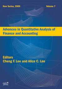 Advances in Quantitative Analysis of Finance and Accounting