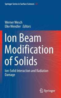 Ion Beam Modification of Solids