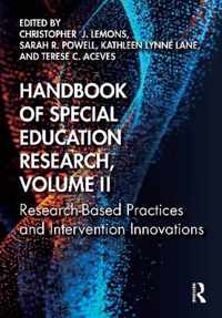 Handbook of Special Education Research, Volume II