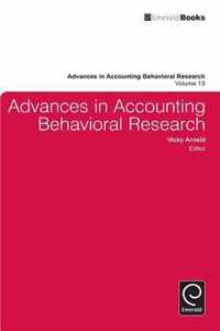 Advances In Accounting In Behavioural Research