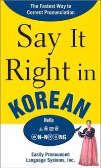 Say It Right In Korean