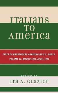 Italians to America, March 1903 - April 1903