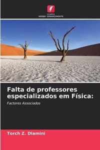 Falta de professores especializados em Fisica