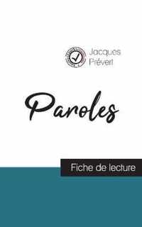 Paroles de Jacques Prevert (fiche de lecture et analyse complete de l'oeuvre)