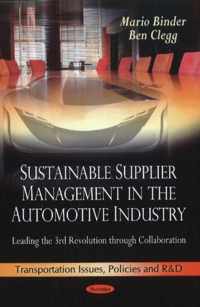 Sustainable Supplier Management in the Automotive Industry