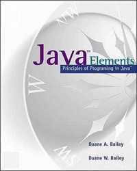 Java Elements: Principles Of Programming In Java