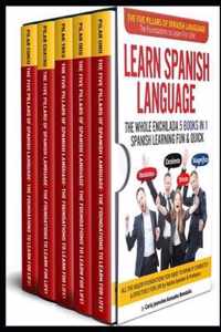 Learn Spanish Language The Whole Enchilada 5 BOOKS IN 1 Spanish Learning FUN & QUICK