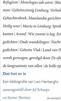 Dat het er is. Een bibliografie van Leo Herberghs.