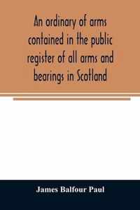 An ordinary of arms contained in the public register of all arms and bearings in Scotland