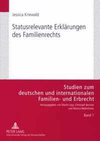 Statusrelevante Erklaerungen Des Familienrechts